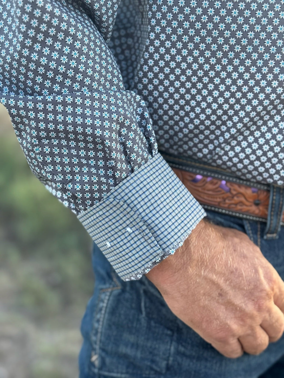 Fletcher Grey & Black Men's Shirt