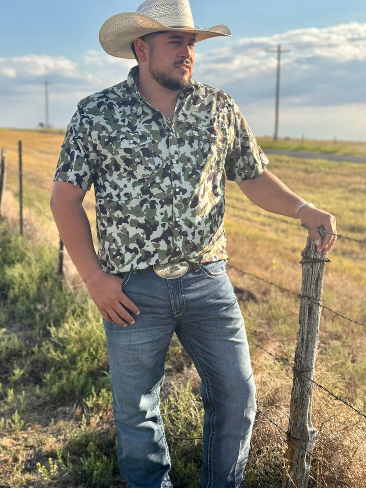 Camo 2.0 Short Sleeve Snap Shirt by Ferrell