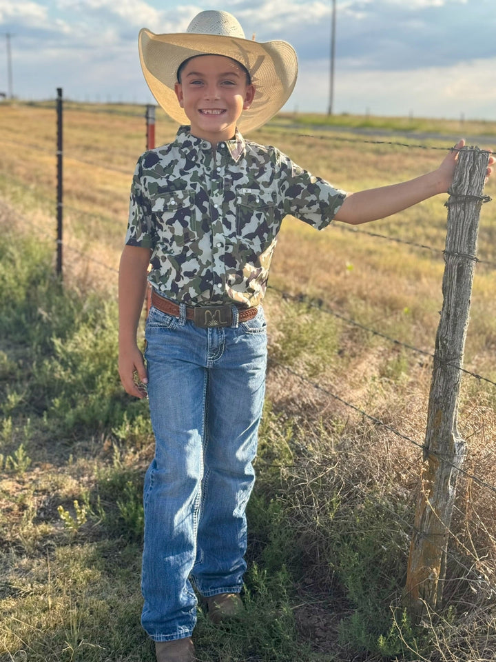 Camo 2.0 Short Sleeve Snap Shirt by Ferrell