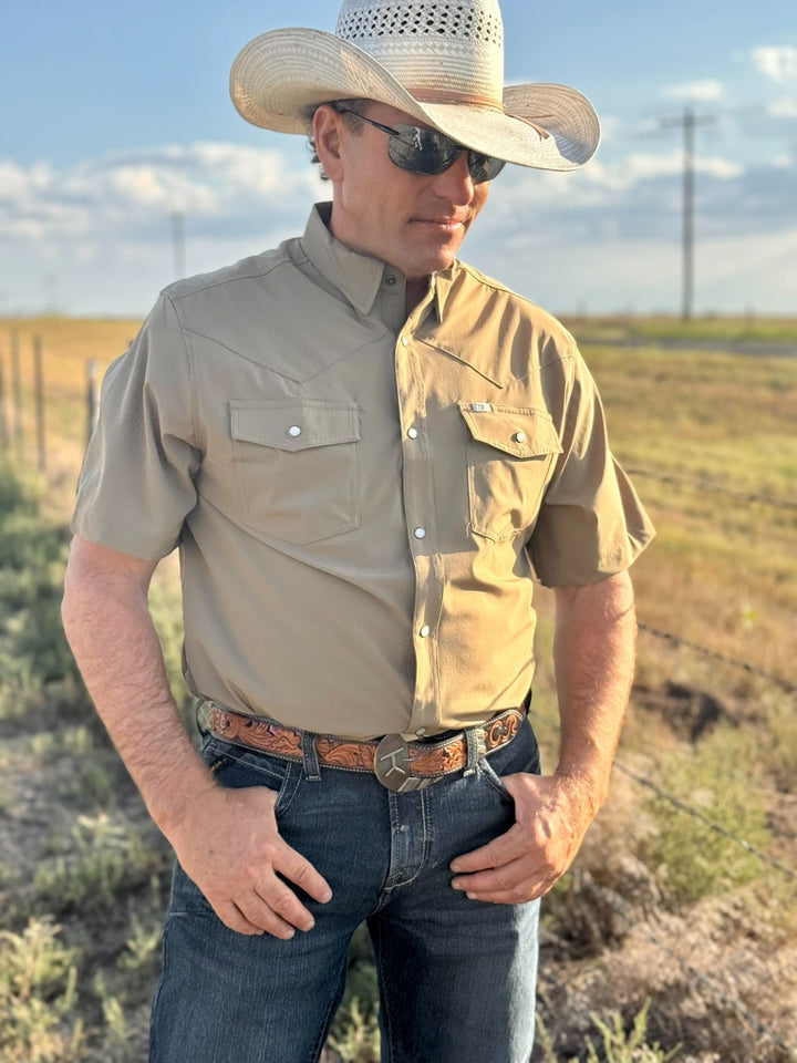 Core - Men's Khaki Short Sleeve Shirt by Ferrell