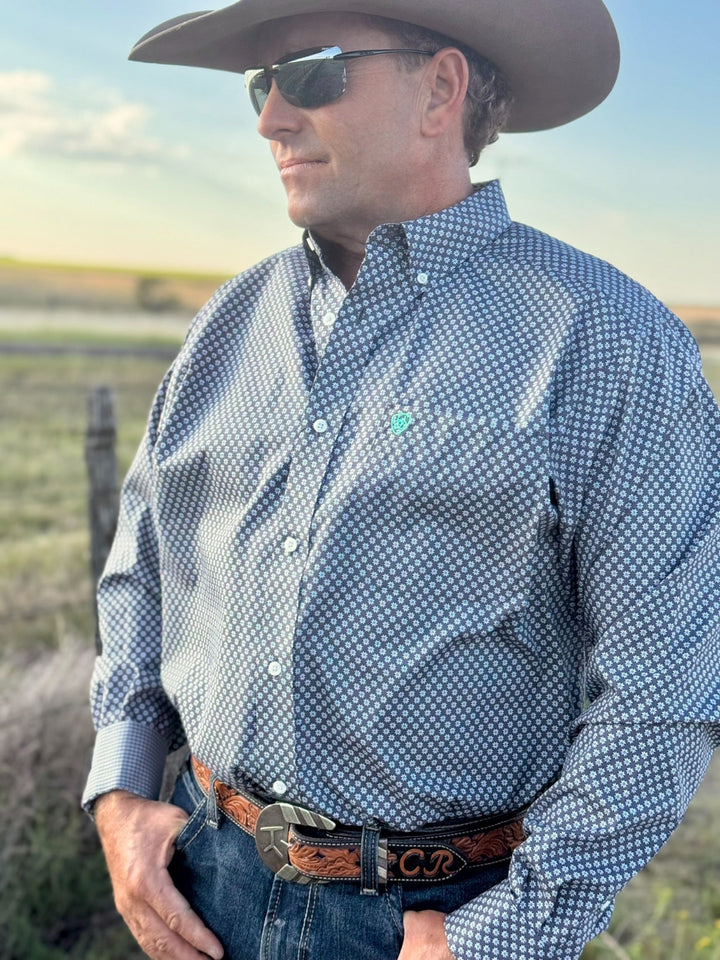 Fletcher Grey & Black Men's Shirt