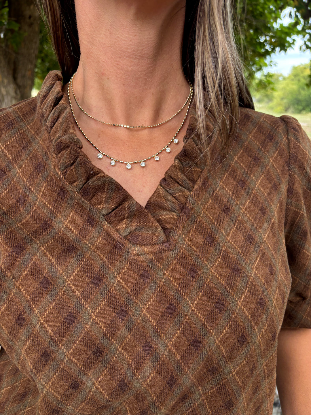 Divi Gold Double Strand Necklace