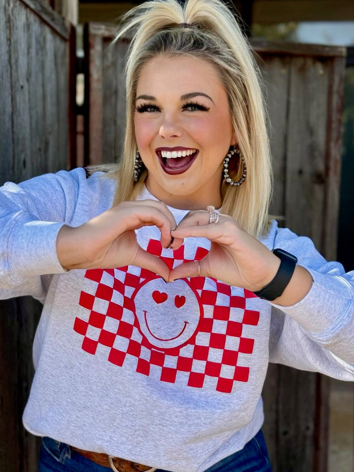 Smiley Face Valentine Graphic by Texas True Threads