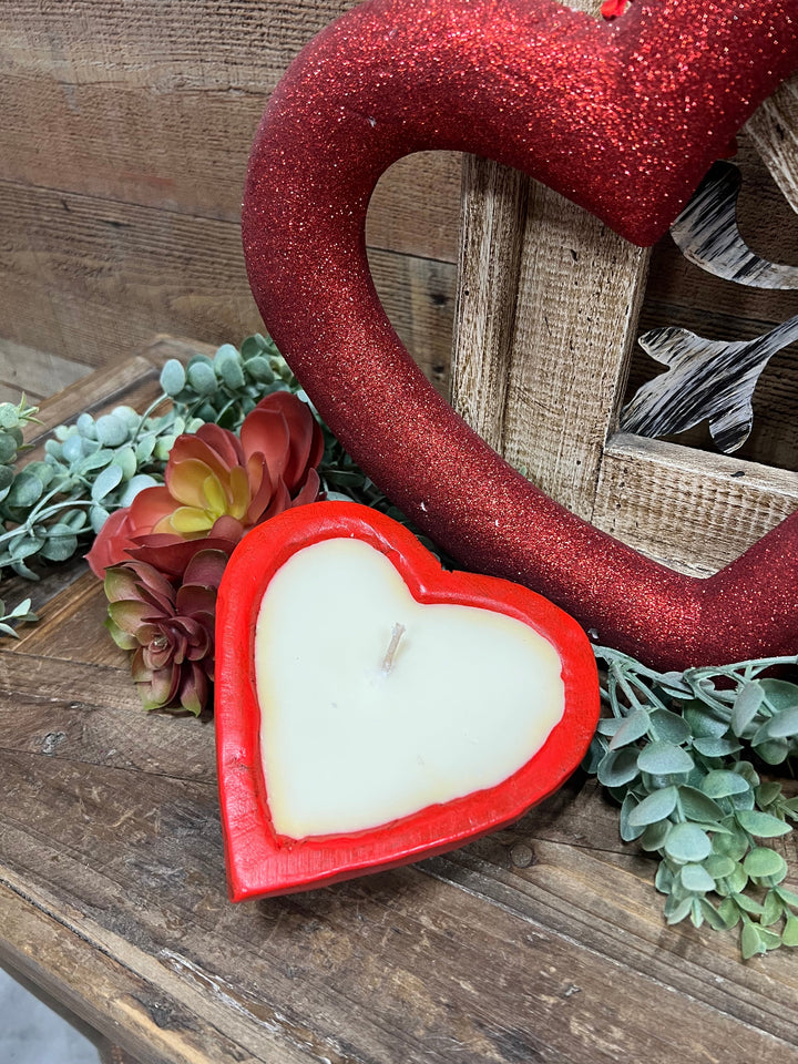 Heart Shaped Dough Bowl Candles