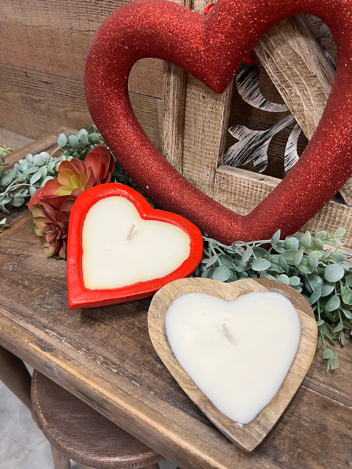 Heart Shaped Dough Bowl Candles