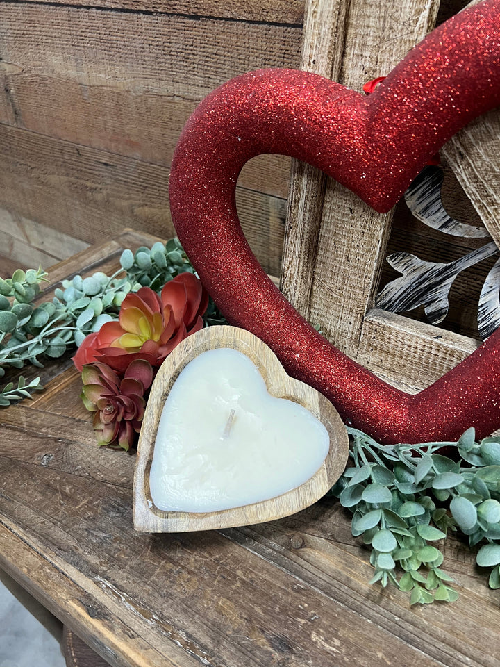 Heart Shaped Dough Bowl Candles