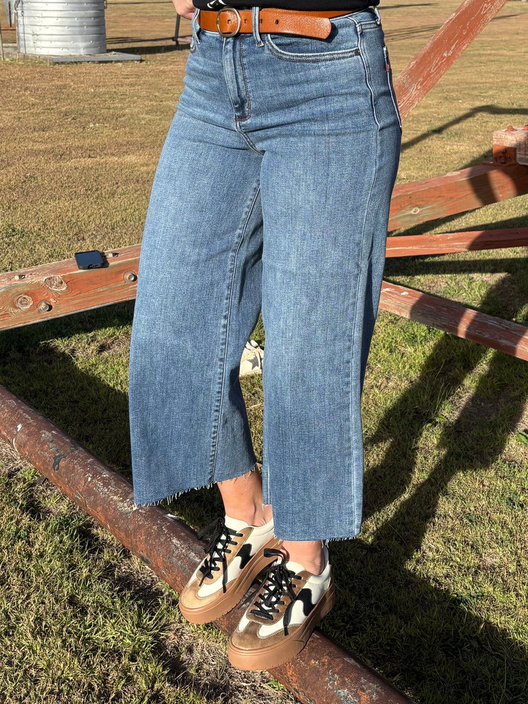 Rachel Wide Leg Crop Jean by Judy Blue