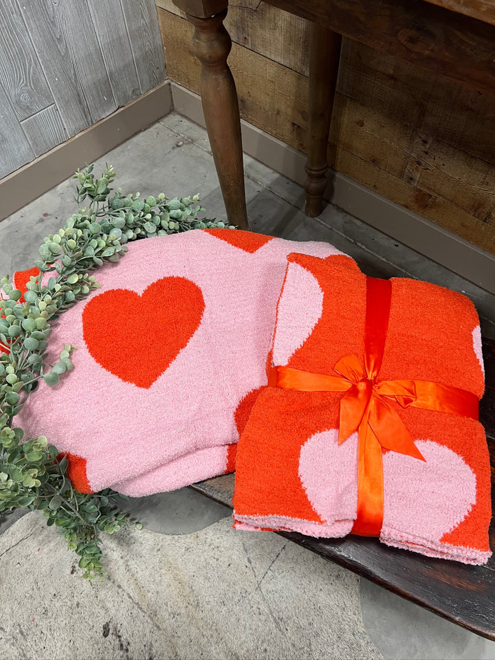 Love Heart Luxe Throw Blanket