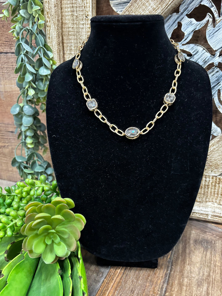 Ross Crystal Gold Earrings