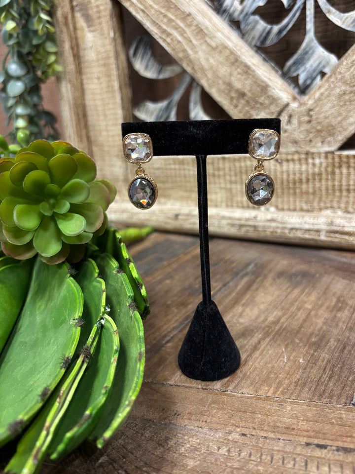 Ross Crystal Gold Earrings