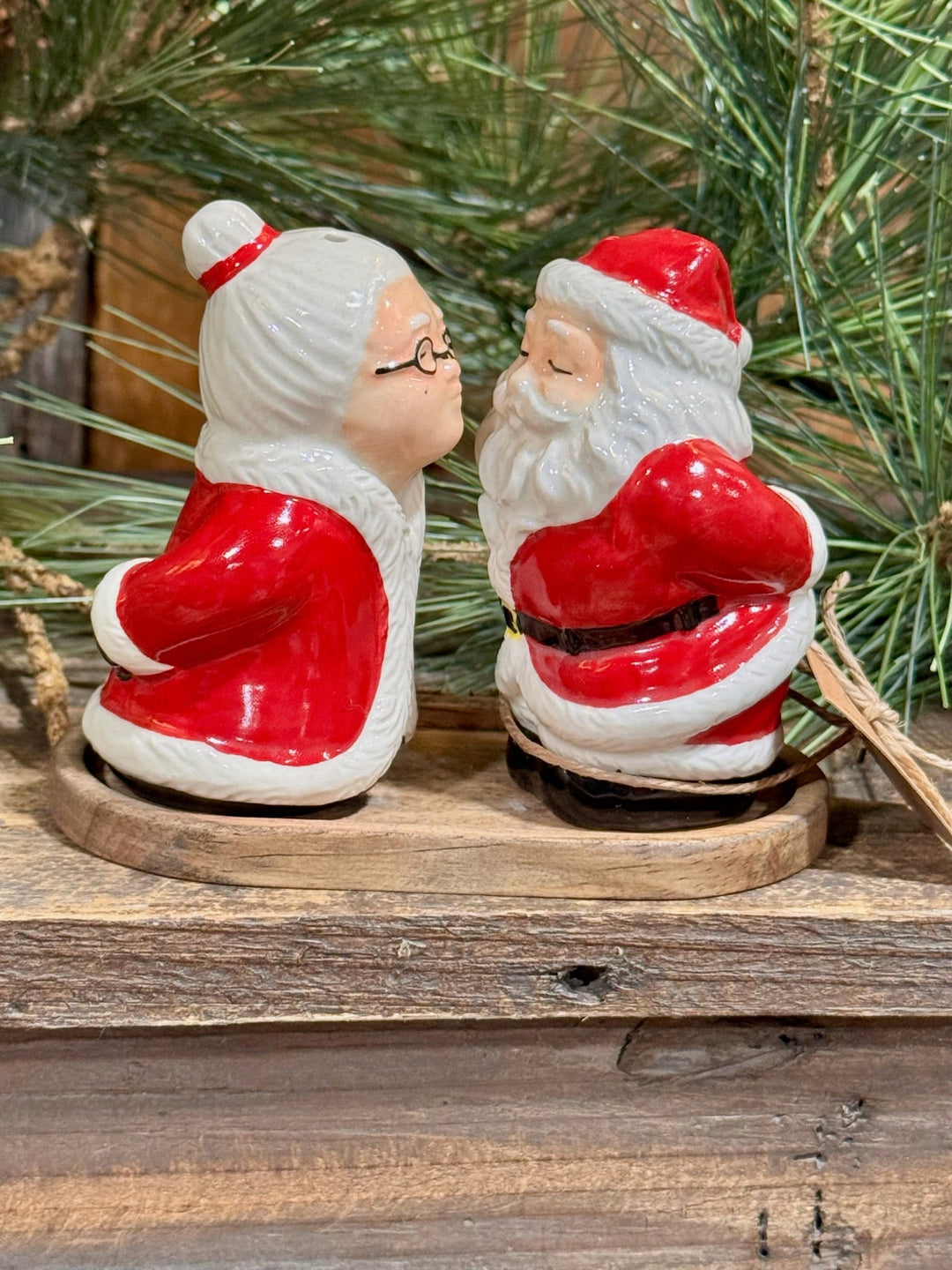 Mr. & Mrs. Claus Salt & Pepper Set by Mud Pie