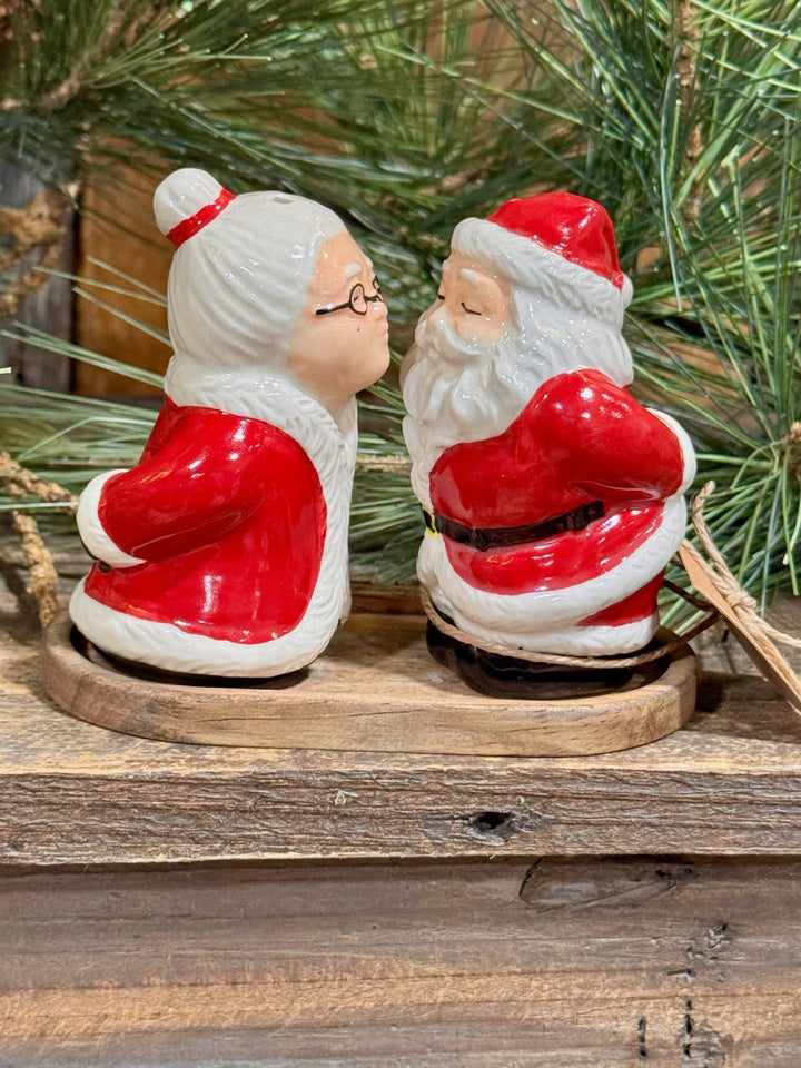 Mr. & Mrs. Claus Salt & Pepper Set by Mud Pie
