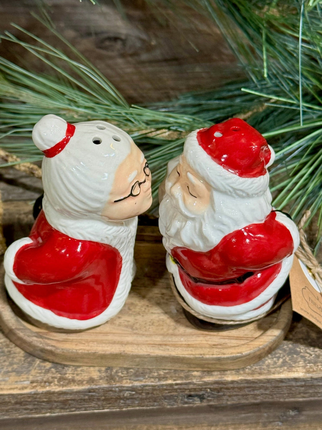 Mr. & Mrs. Claus Salt & Pepper Set by Mud Pie