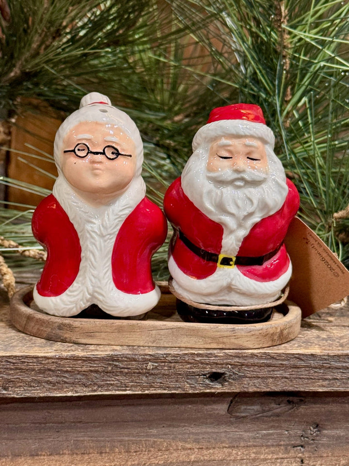 Mr. & Mrs. Claus Salt & Pepper Set by Mud Pie