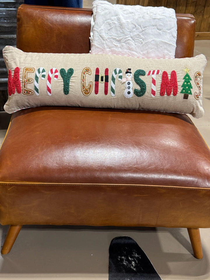 Merry Christmas Long Pillow by Mud Pie