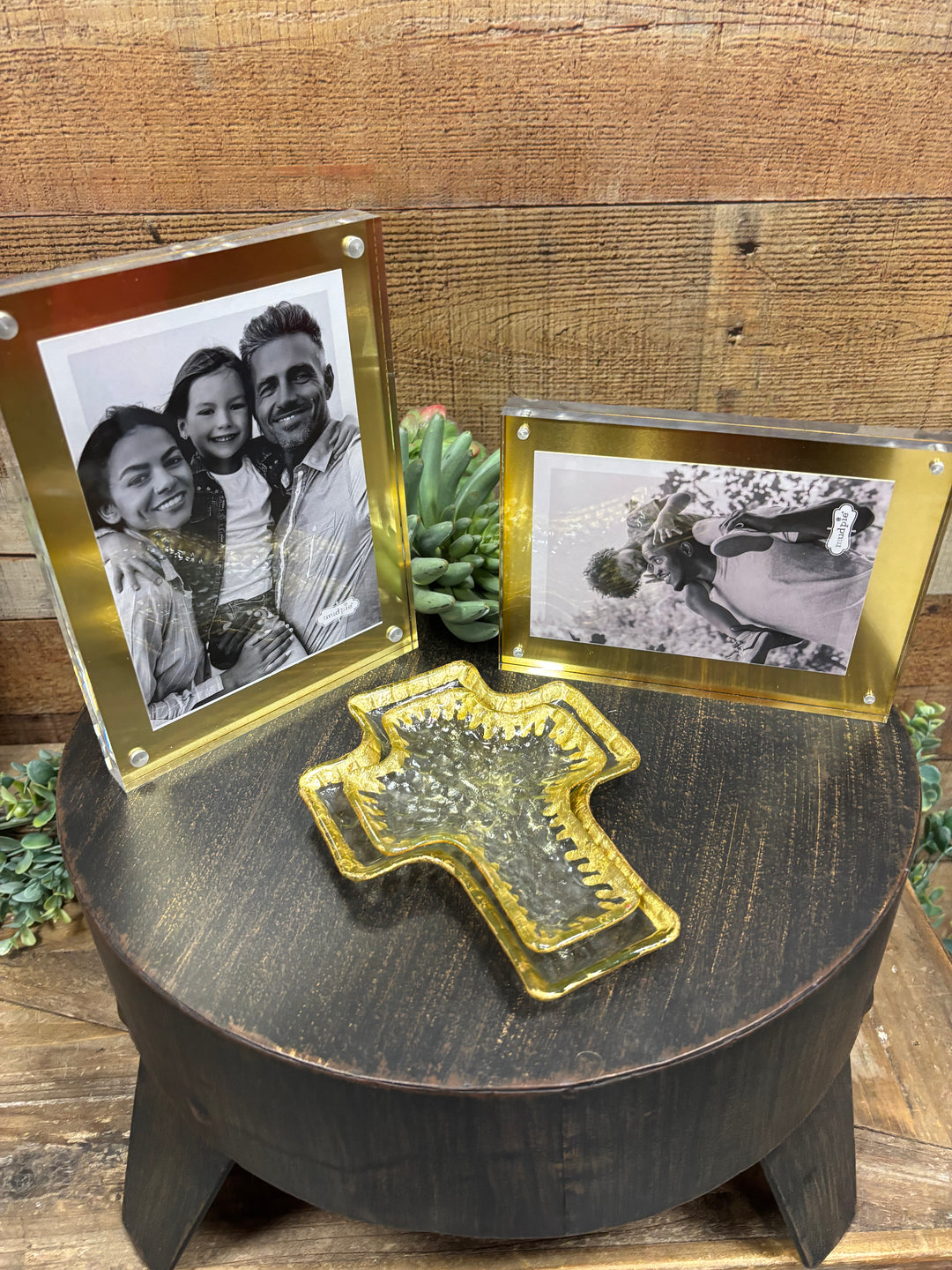 Brass Acrylic Frame by Mud Pie