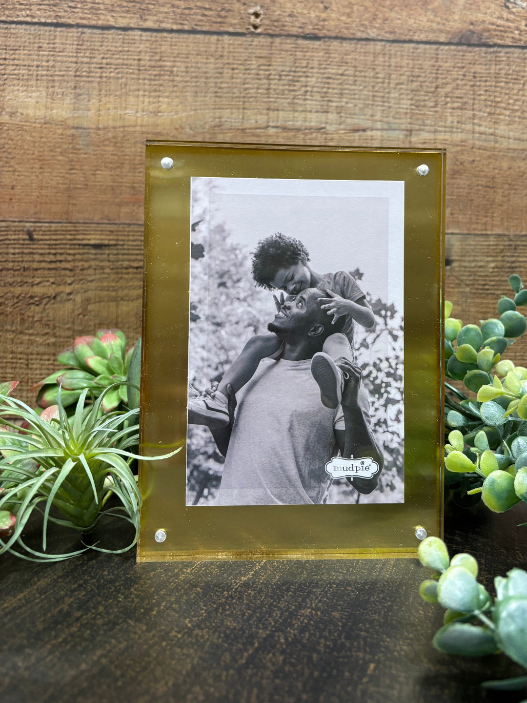 Brass Acrylic Frame by Mud Pie