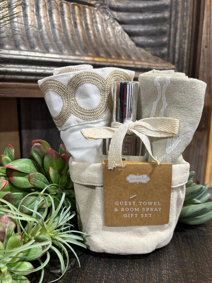 Classic Guest Towel & Room Spray Gift Set by Mud Pie