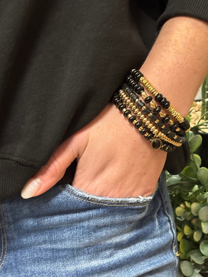 Jolie Black & Gold Bracelet