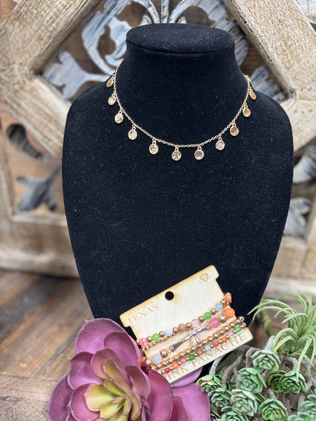 Colorful Cross Beaded Bracelet