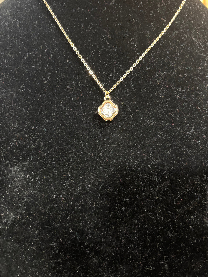 Bodi Gold Necklace with Crystal Pennant
