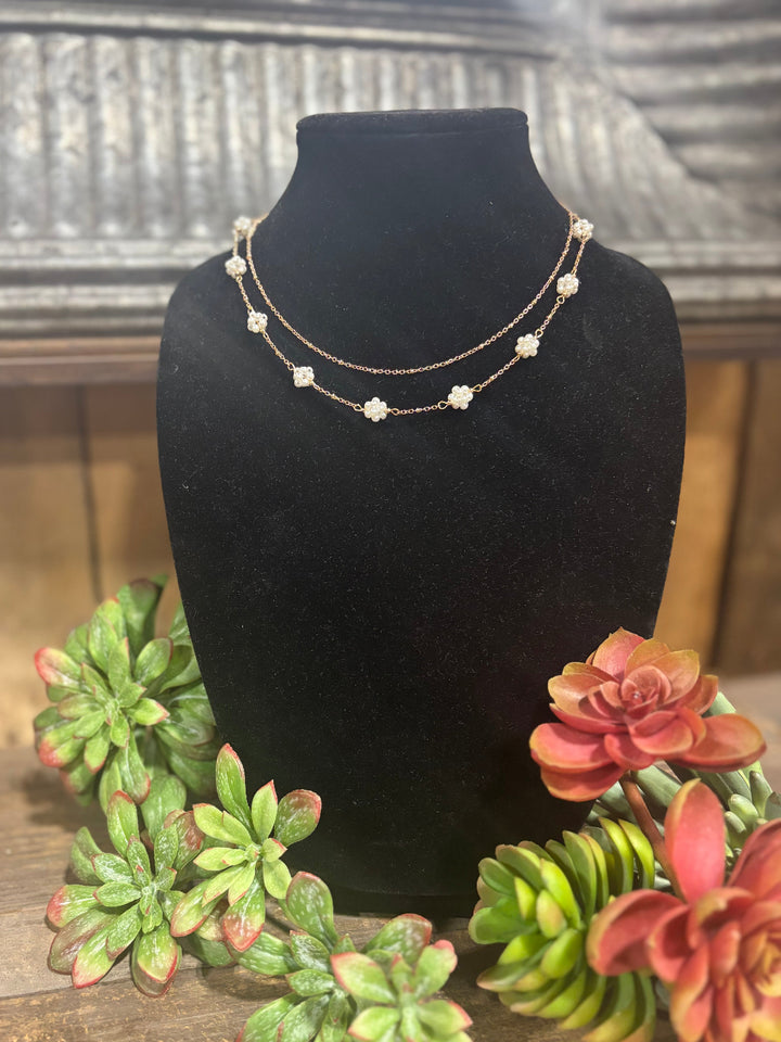 Dolly Gold & Pearl Necklace