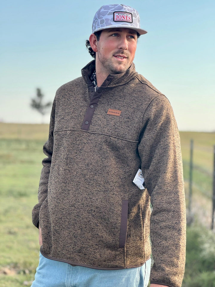 Cole Khaki Quarter Snap Pullover by Cinch