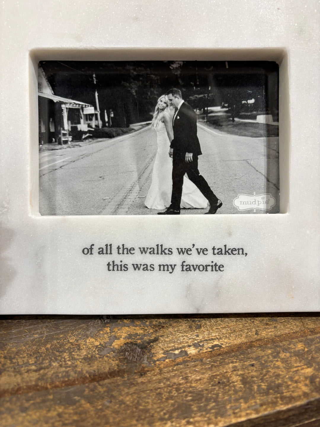 All the Walks Marble Frame by Mud Pie