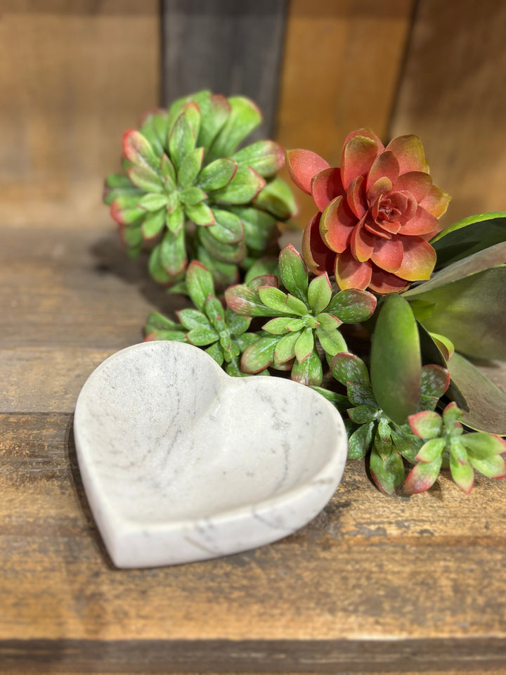 Marble Heart Trinket Dish by Mud Pie