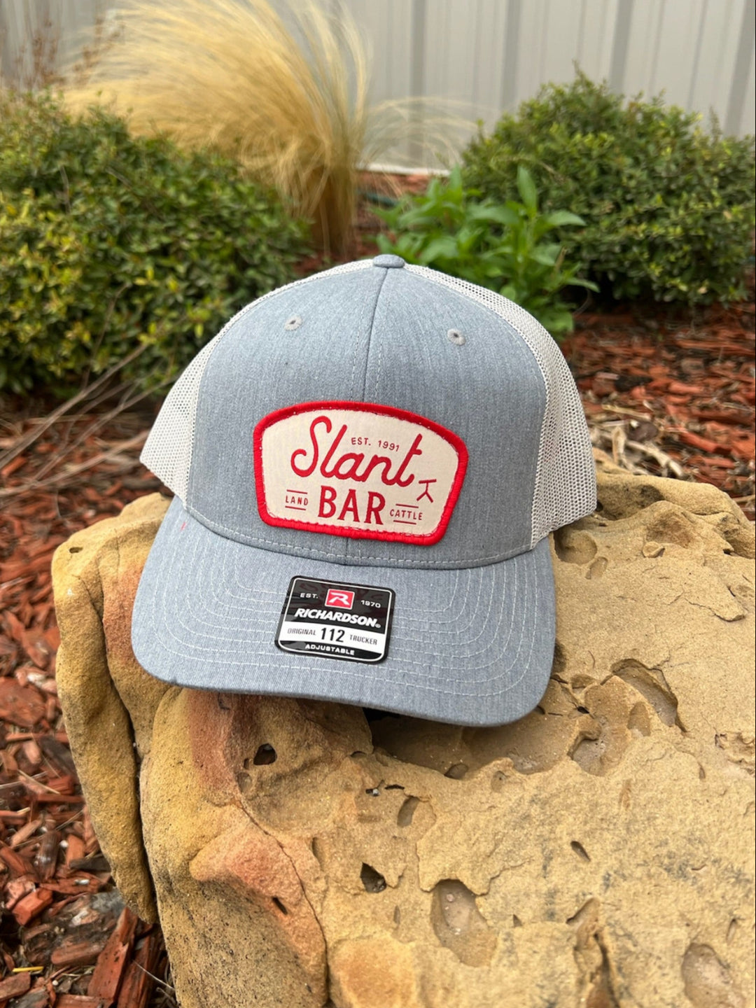 Slant Bar Land & Cattle Red Patch Cap