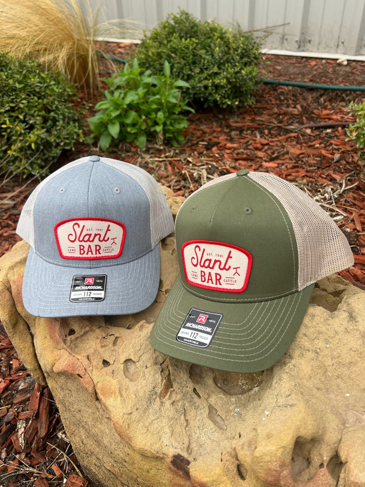 Slant Bar Land & Cattle Red Patch Cap