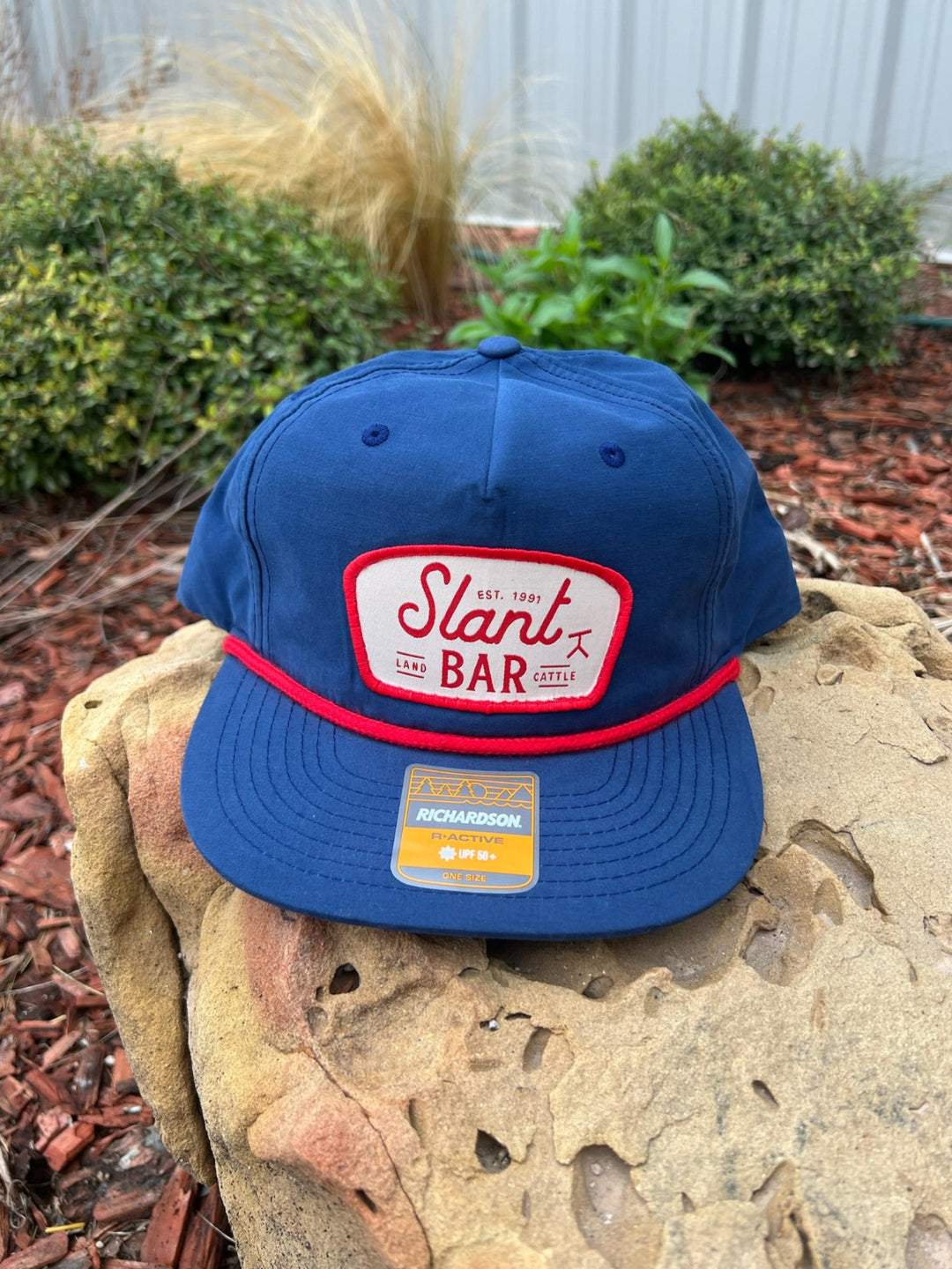 Slant Bar Land & Cattle Red Patch Cap