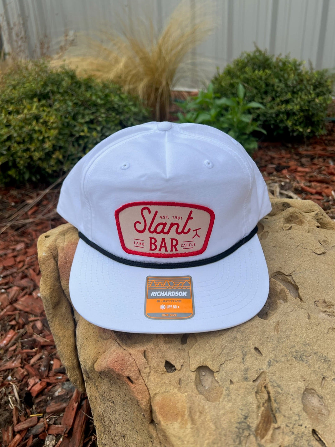 Slant Bar Land & Cattle Red Patch Cap
