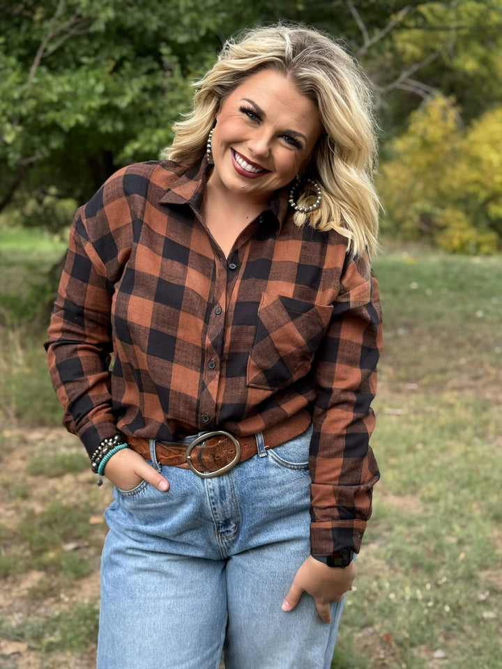 Clay Everyday Plaid Flannel by Texas True Threads