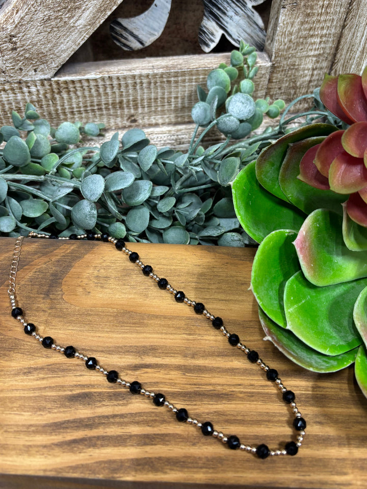 Time & True Black & Gold Necklace