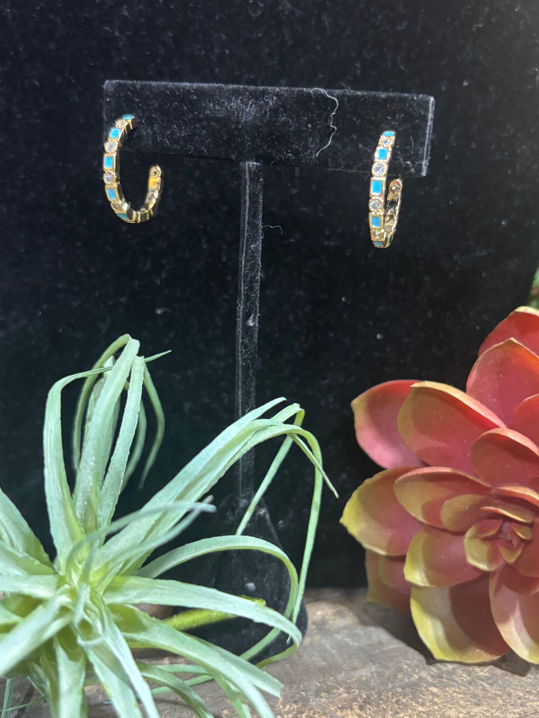 Sabrina Small Gold & Clear Stone Earrings