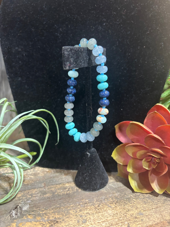 Mads Blue Bead Bracelet