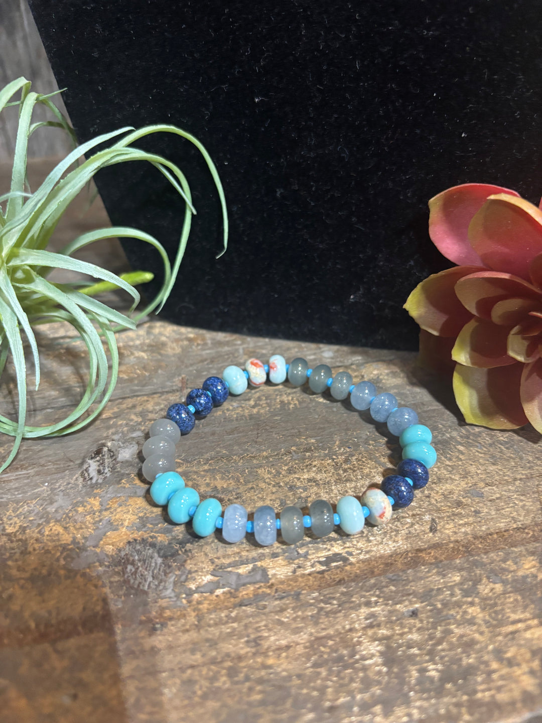 Mads Blue Bead Bracelet