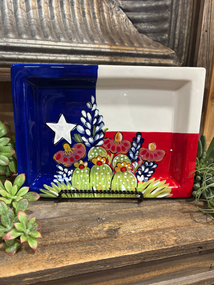 Texas Flag Wildflower Tray by Glory Haus