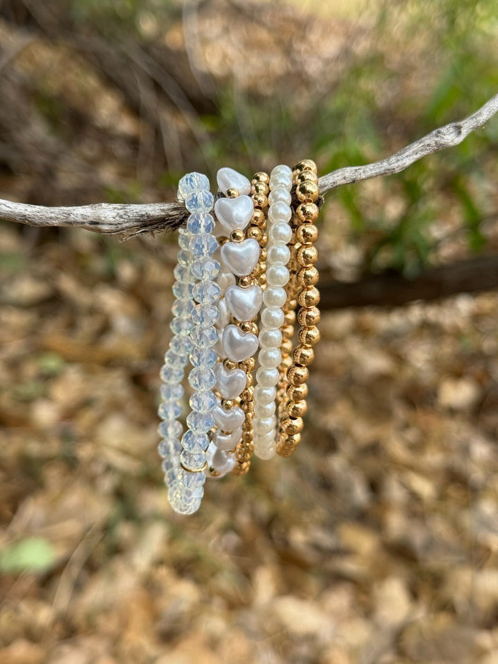Pearl & Gold 5 Strand Bracelet