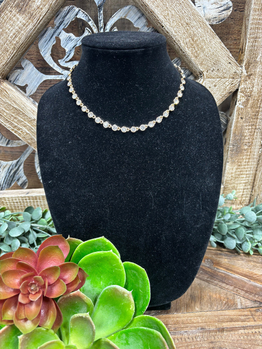 Creew Gold & Crystal Necklace
