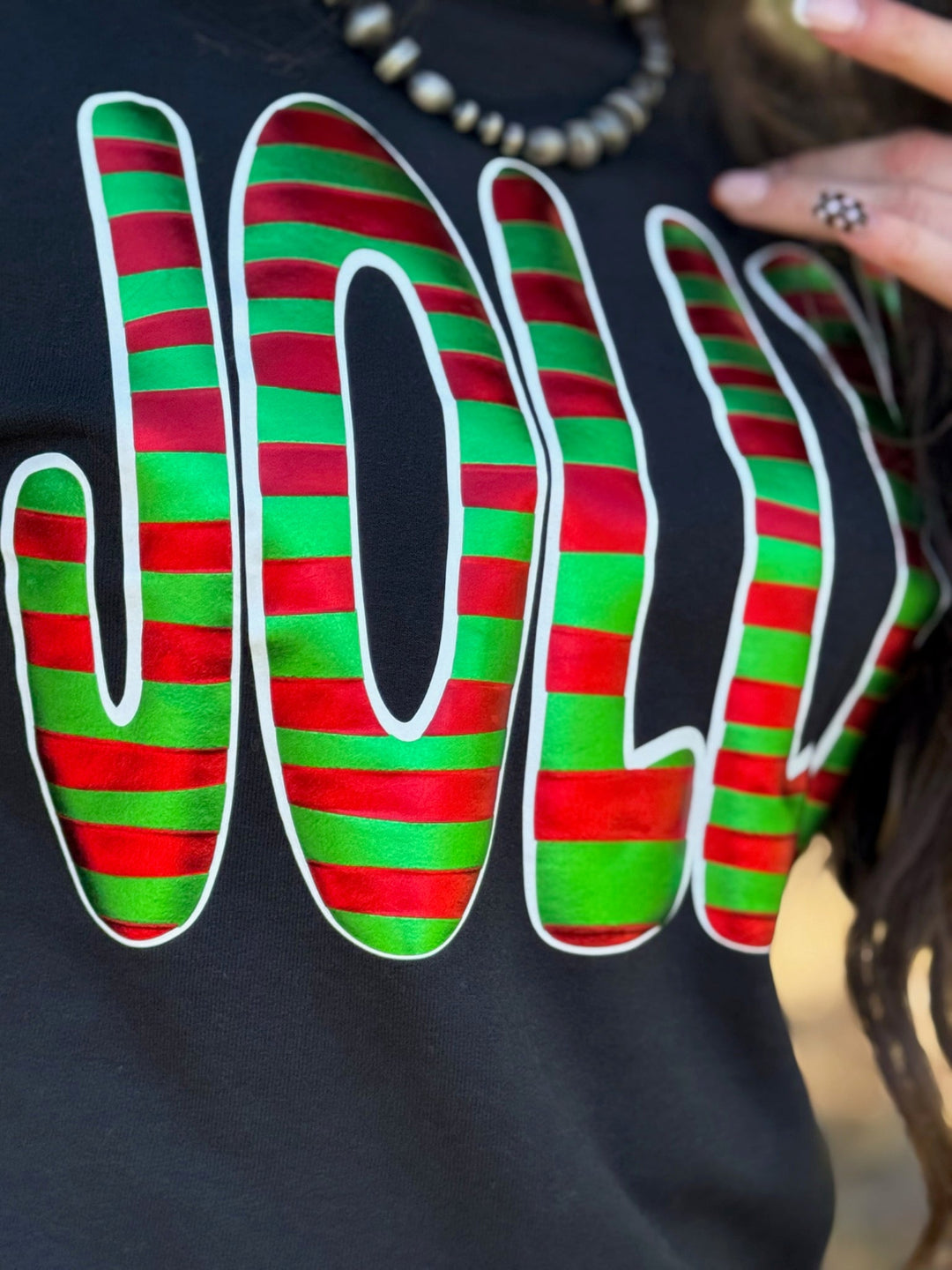 Jolly Sweatshirt in Metallic Puff by Texas True Threads