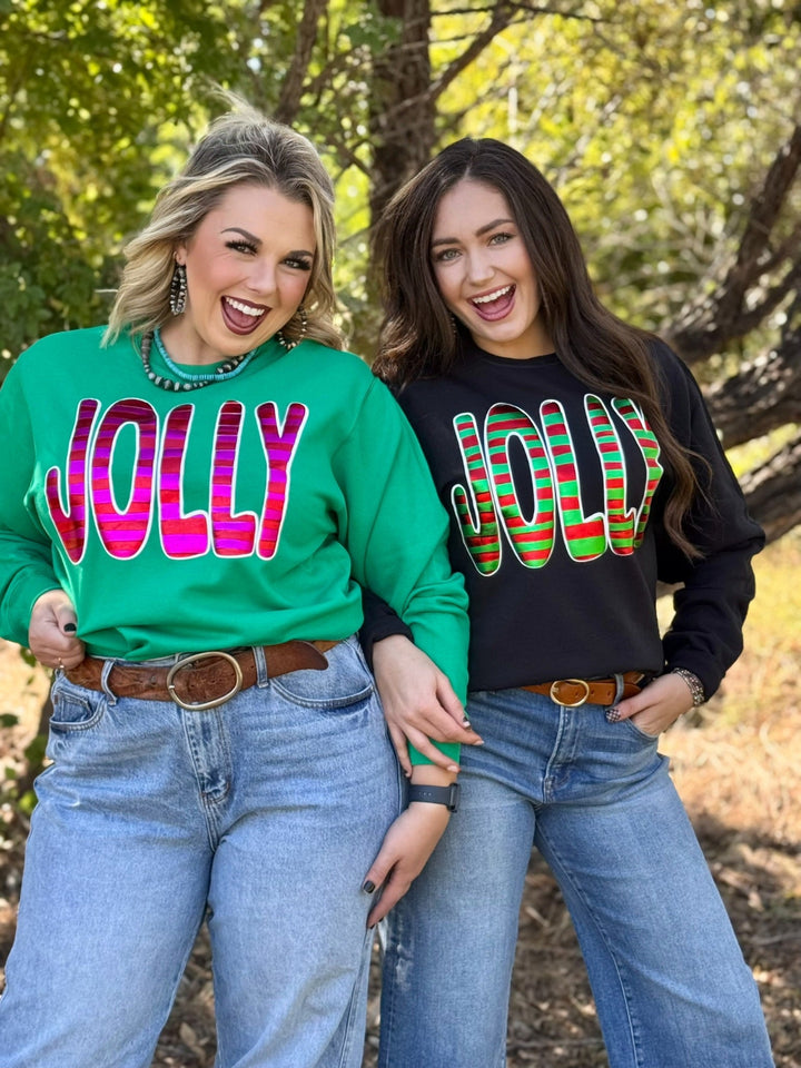 Jolly Sweatshirt in Metallic Puff by Texas True Threads