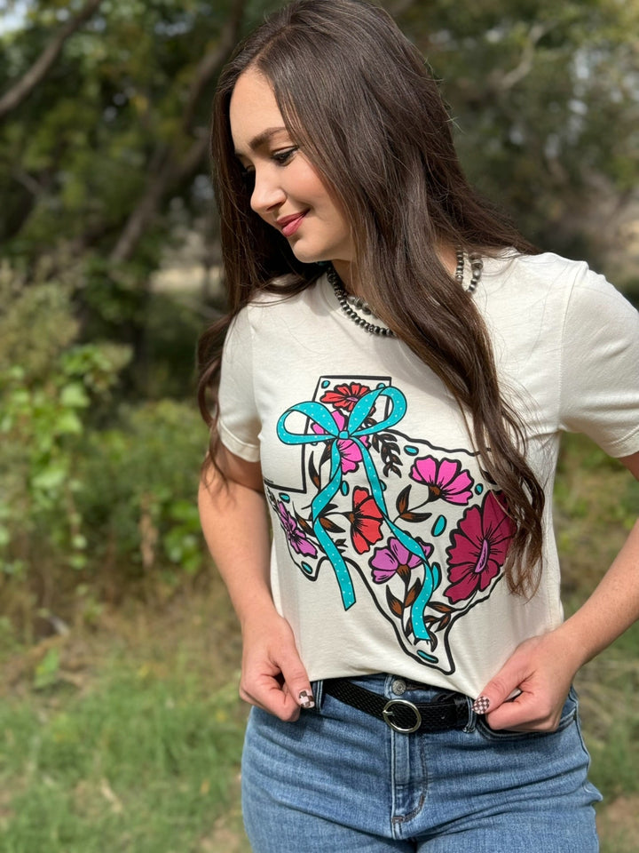 Lauren's Floral Texas Graphic Tee by Texas True Threads