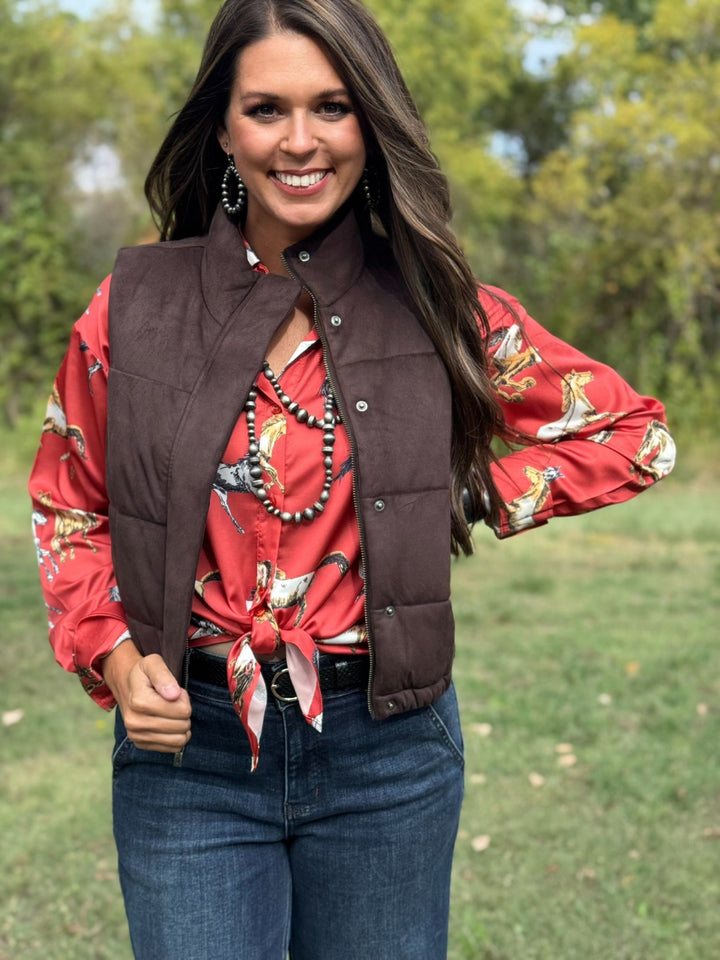 Bismark Brown Vest by Ariat