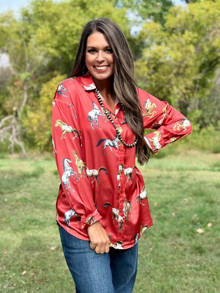 All The Wild Horses Blouse
