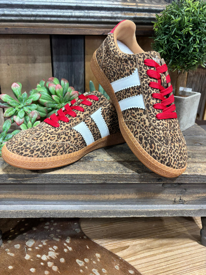 Heads Up Mini Leopard Sneaker by Corkys