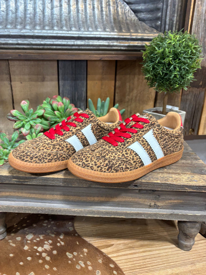 Heads Up Mini Leopard Sneaker by Corkys