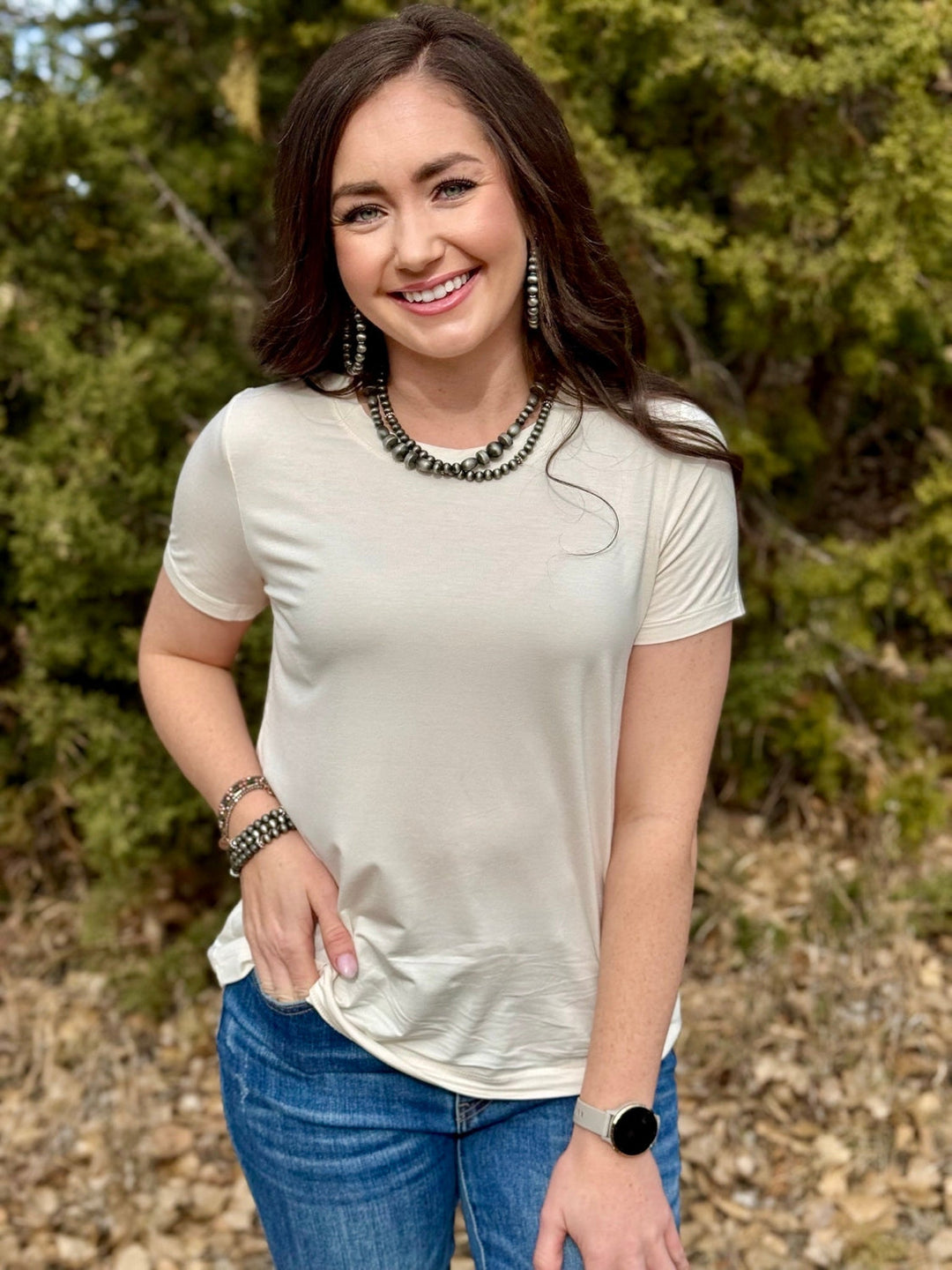 Basic Anytime Cream Top