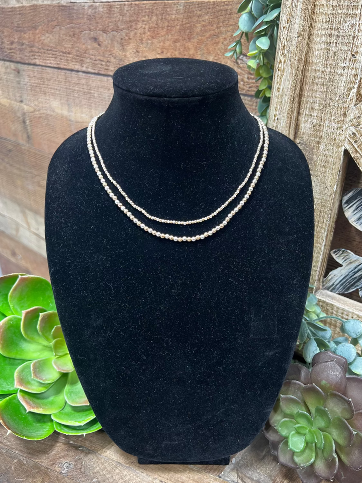 Fan Gold & Silver Necklace